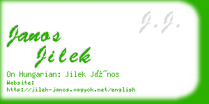 janos jilek business card